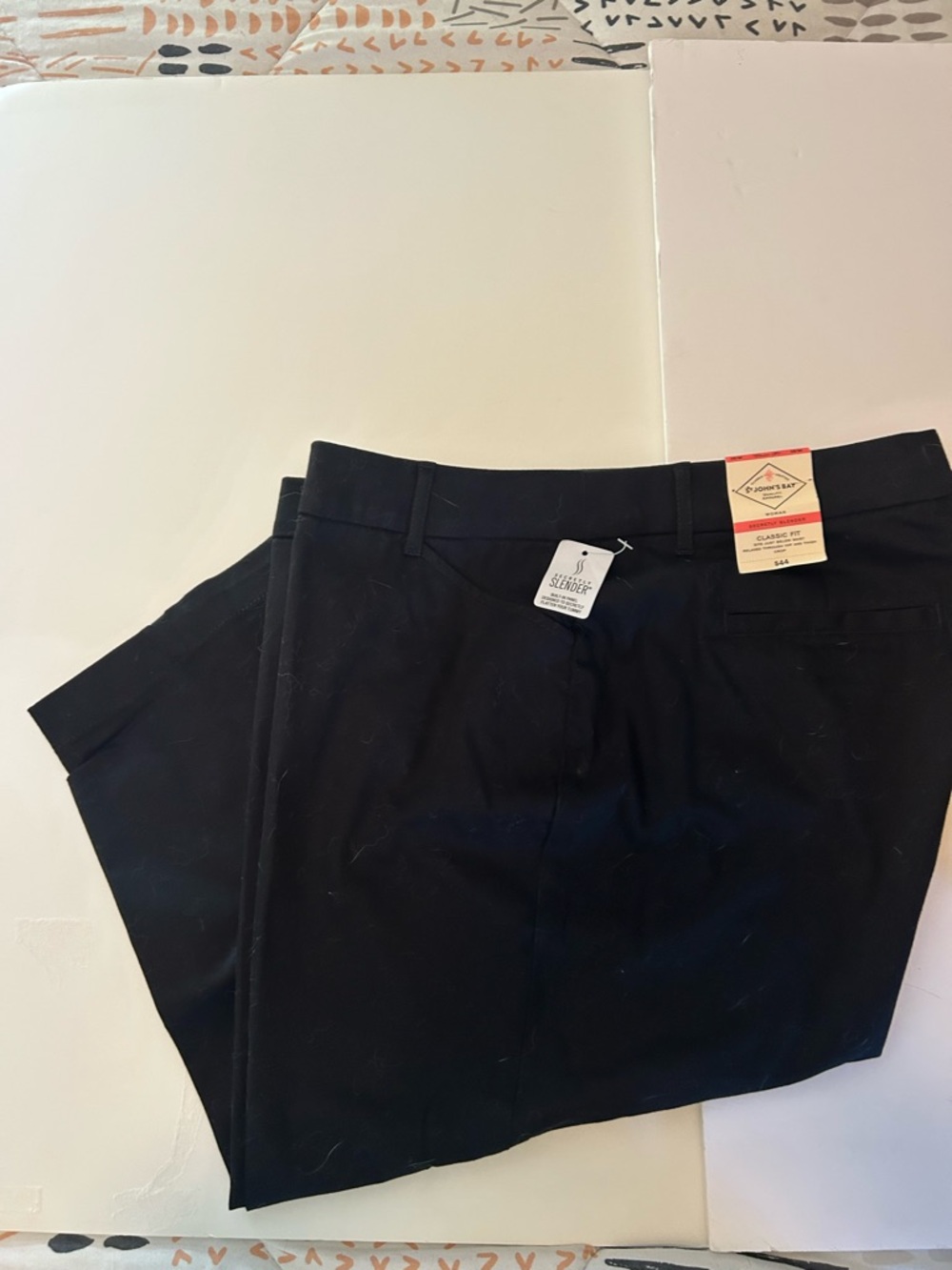 St. John's Bay Black Women's Classic Fit Black Capri’s